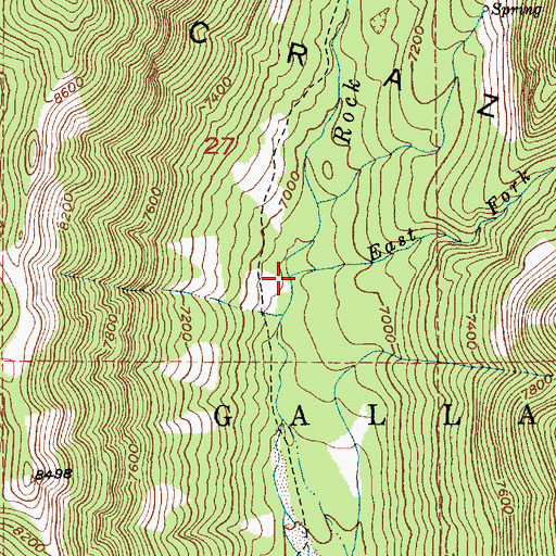 Topographic Map of East Fork Rock Creek, MT