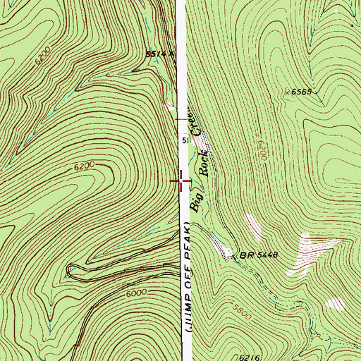 Topographic Map of East Fork Rock Creek, MT
