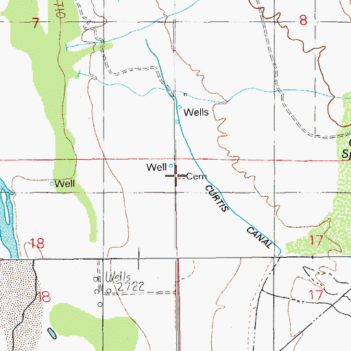 Topographic Map of McEuen Cemetery, AZ