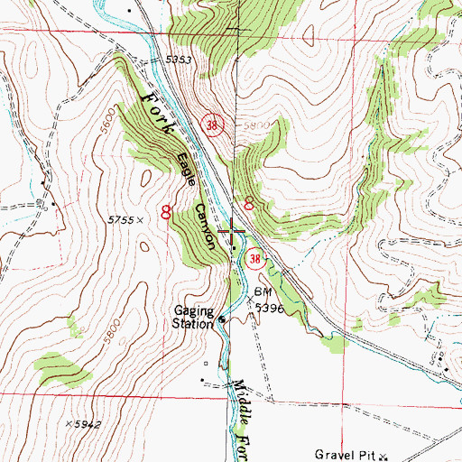 Topographic Map of East Fork Rock Creek, MT