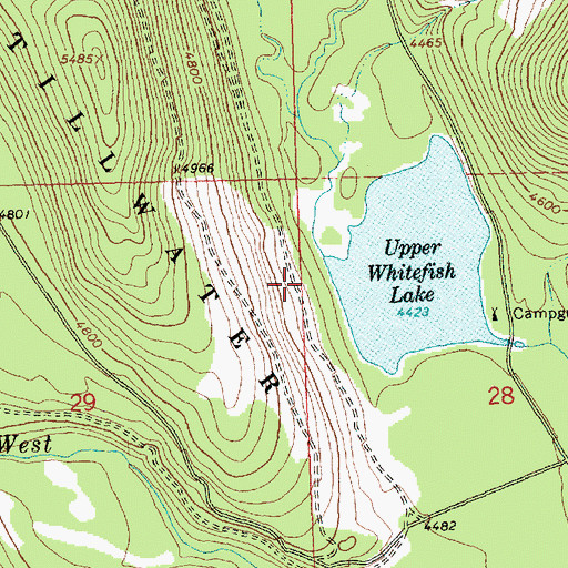 Topographic Map of East Fork Swift Creek, MT