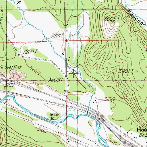 Topographic Map of East Fork Timber Creek, MT