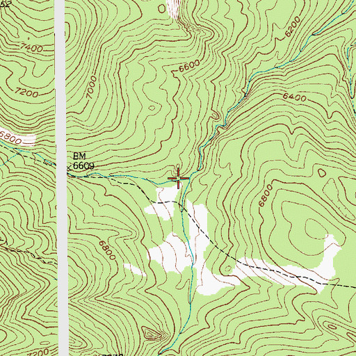 Topographic Map of East Fork Upper Deer Creek, MT
