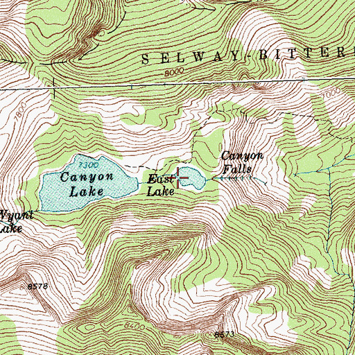 Topographic Map of East Lake, MT