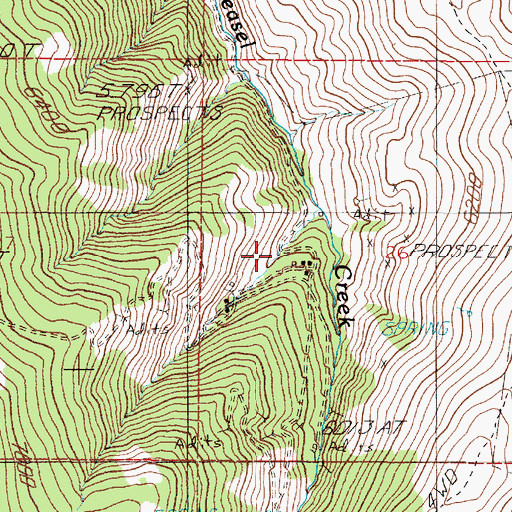 Topographic Map of East Pacific Mine, MT