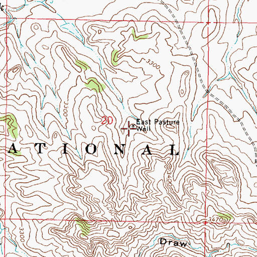 Topographic Map of East Pasture Well, MT