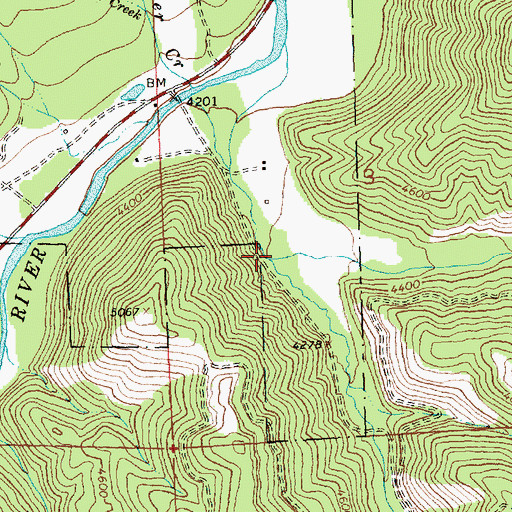 Topographic Map of East Piquett Creek, MT