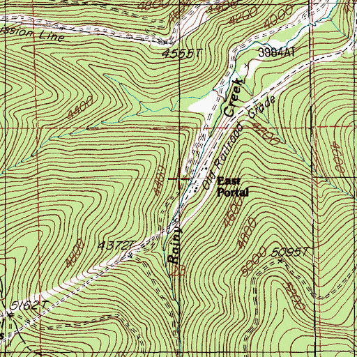 Topographic Map of East Portal, MT