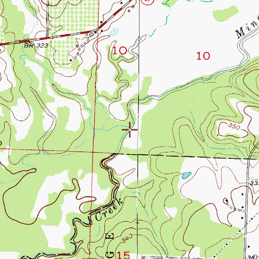 Topographic Map of Sandy Branch, AR