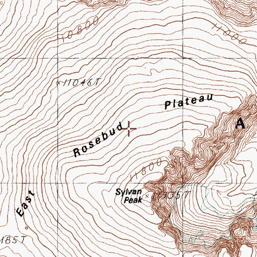 Topographic Map of East Rosebud Plateau, MT