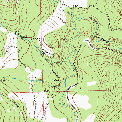 Topographic Map of East Sanko Creek, MT