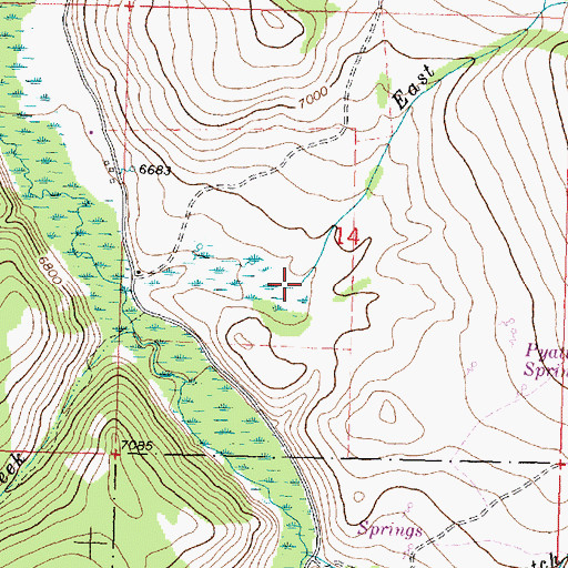 Topographic Map of East Terrell Creek, MT