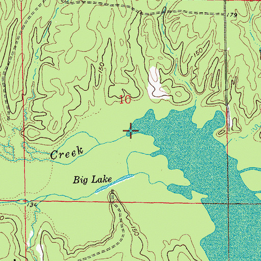 Topographic Map of Sandy Creek, AR
