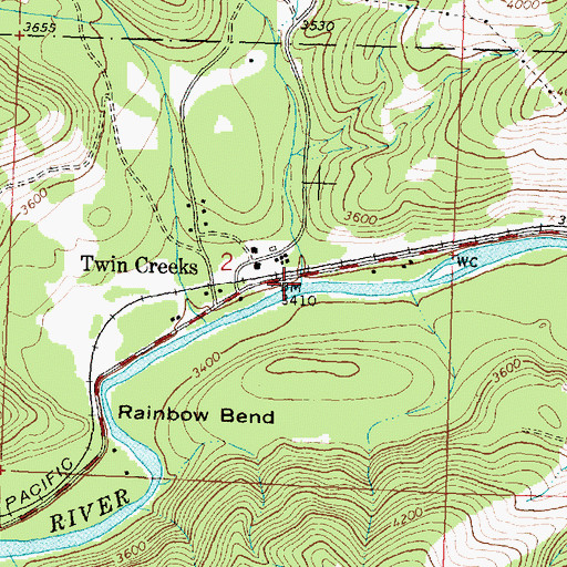 Topographic Map of East Twin Creek, MT
