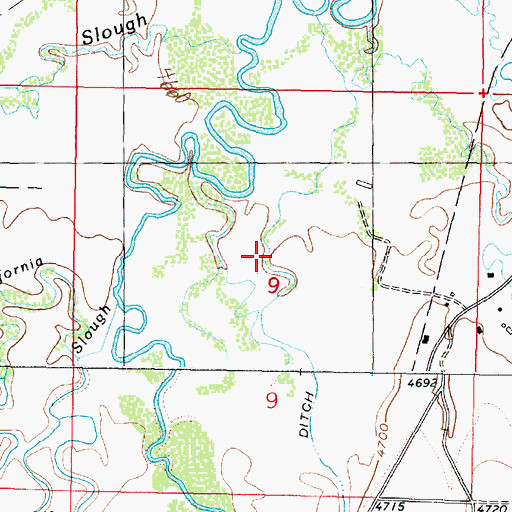 Topographic Map of Eastman Ditch, MT