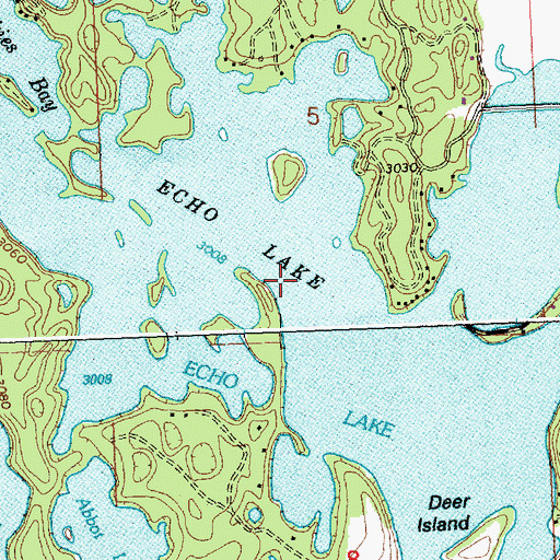 Topographic Map of Echo Lake, MT