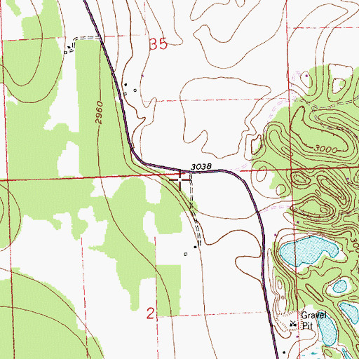Topographic Map of Echo School (historical), MT