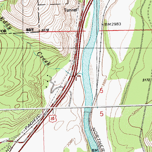 Topographic Map of Eddy Creek, MT