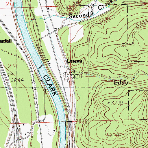 Topographic Map of Eddy Creek, MT