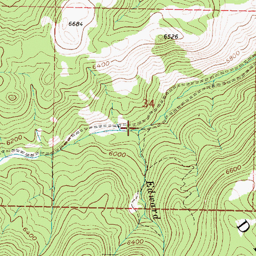 Topographic Map of Edward Creek, MT