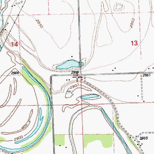 Topographic Map of Egan School (historical), MT