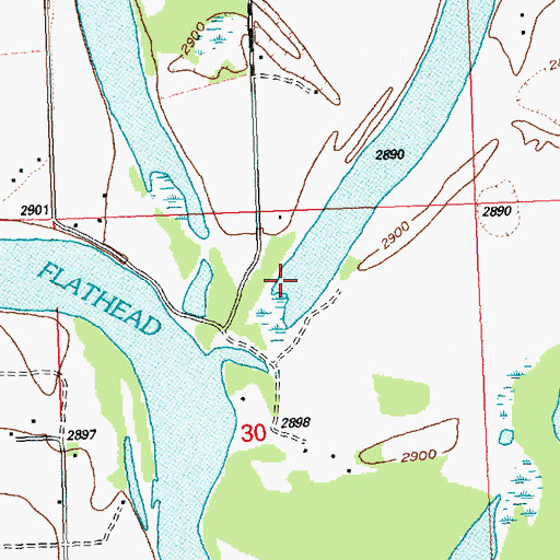 Topographic Map of Egan Slough, MT