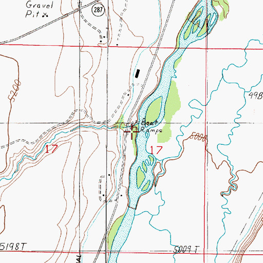 Topographic Map of Eightmile Creek, MT