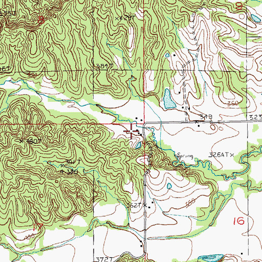 Topographic Map of Scatter Creek Methodist Church, AR