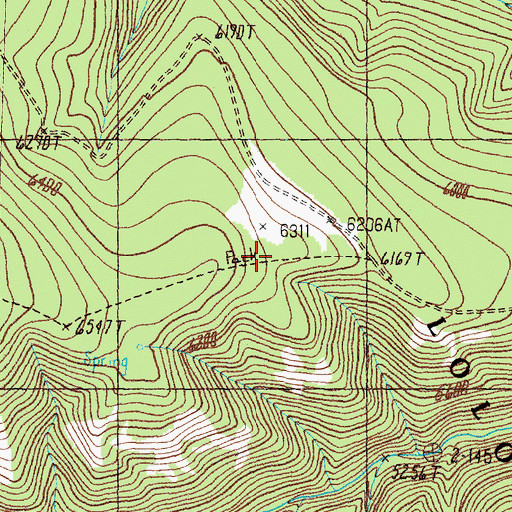 Topographic Map of Eightmile Harvey Ridge Trail, MT