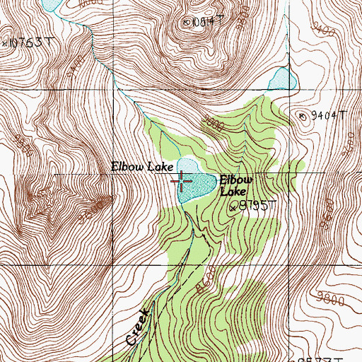 Topographic Map of Elbow Lake, MT