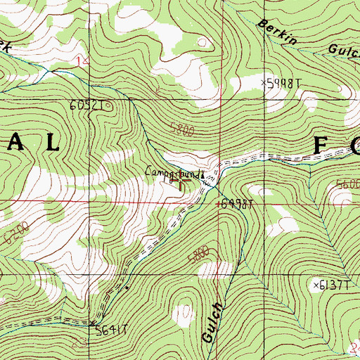 Topographic Map of Elder Creek Park, MT