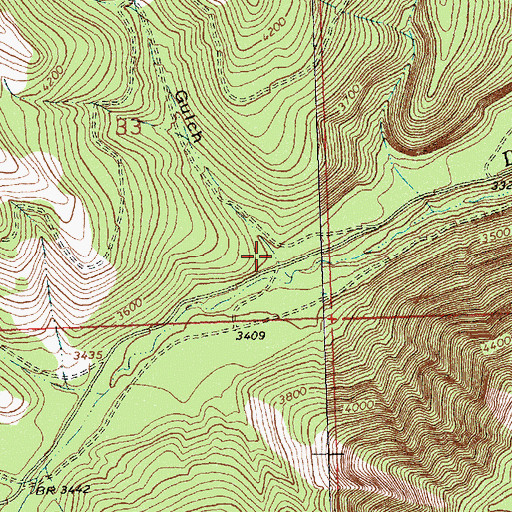 Topographic Map of Elderberry Gulch, MT