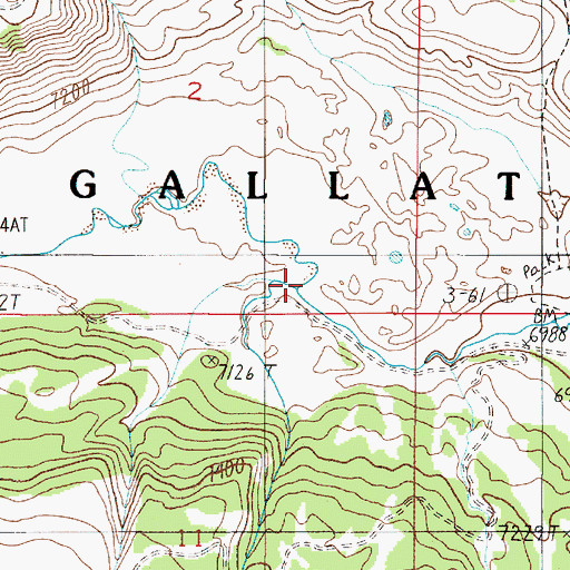 Topographic Map of Eldridge Creek, MT