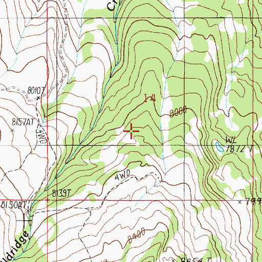 Topographic Map of Eldridge Trail, MT