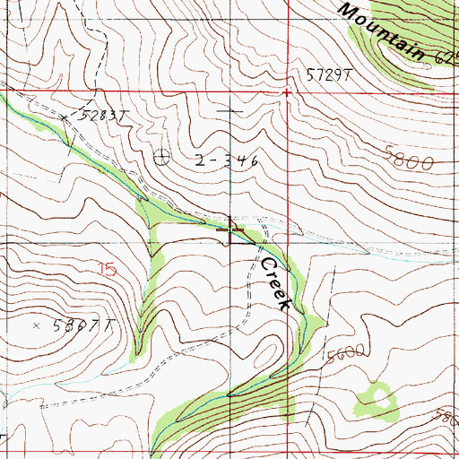 Topographic Map of Elk Creek, MT