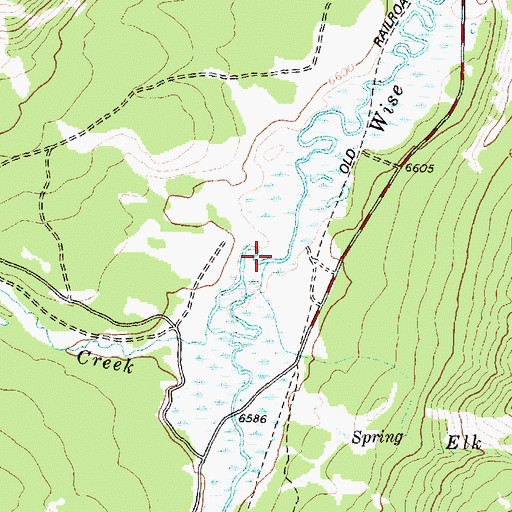 Topographic Map of Elk Creek, MT