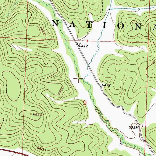 Topographic Map of Elk Creek, MT