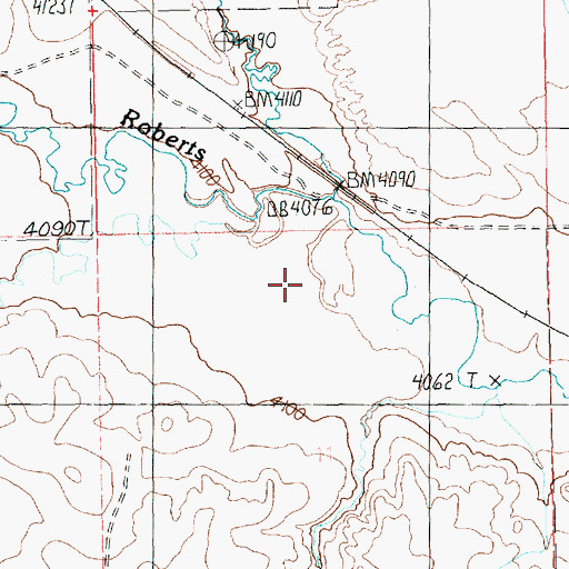 Topographic Map of Elk Creek, MT