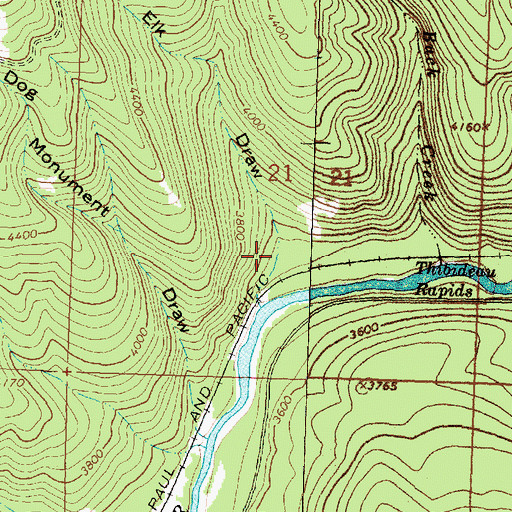 Topographic Map of Elk Draw, MT