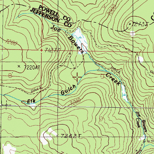 Topographic Map of Elk Gulch, MT
