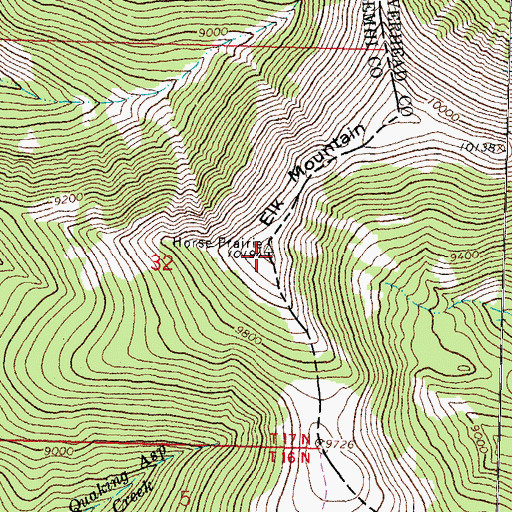 Topographic Map of Elk Mountain, MT