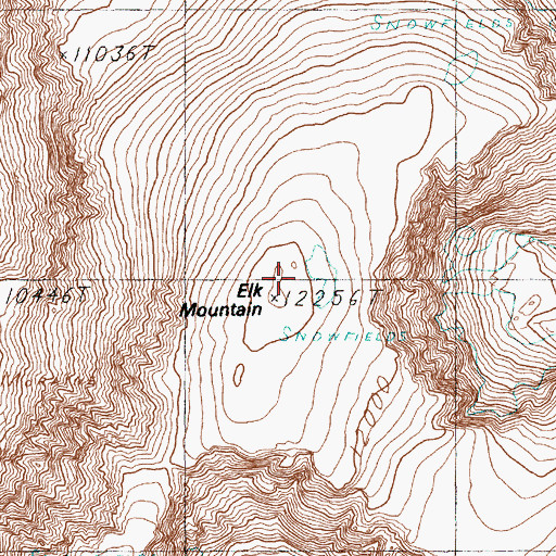 Topographic Map of Elk Mountain, MT