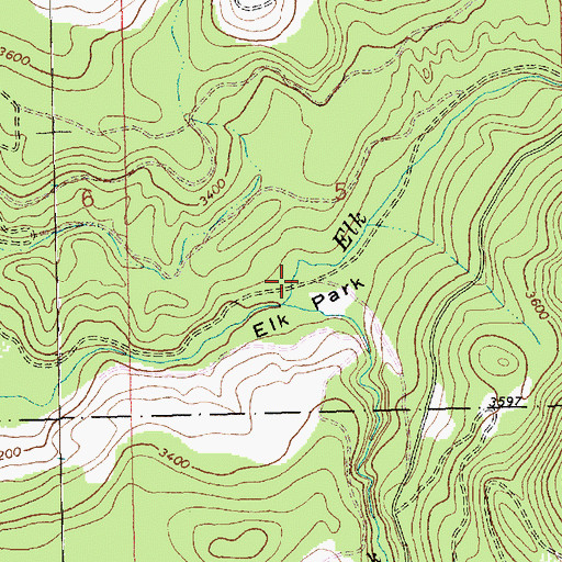 Topographic Map of Elk Park, MT