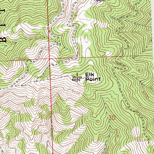 Topographic Map of Elk Point, MT
