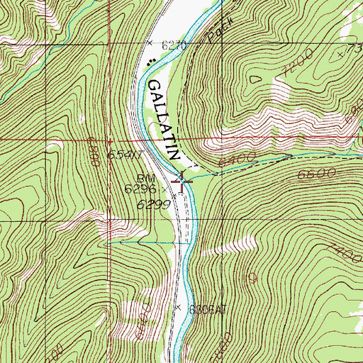 Topographic Map of Elkhorn Creek, MT