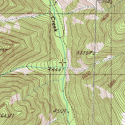 Topographic Map of Elkhorn Creek, MT