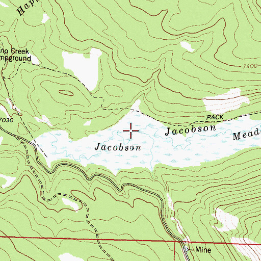 Topographic Map of Elkhorn Creek, MT