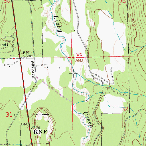 Topographic Map of Elliot Creek, MT
