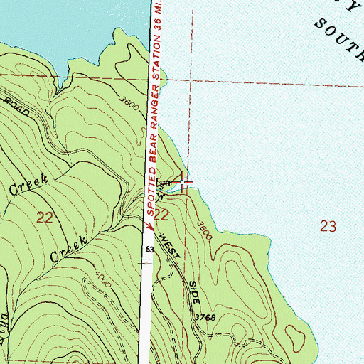Topographic Map of Elya Creek, MT