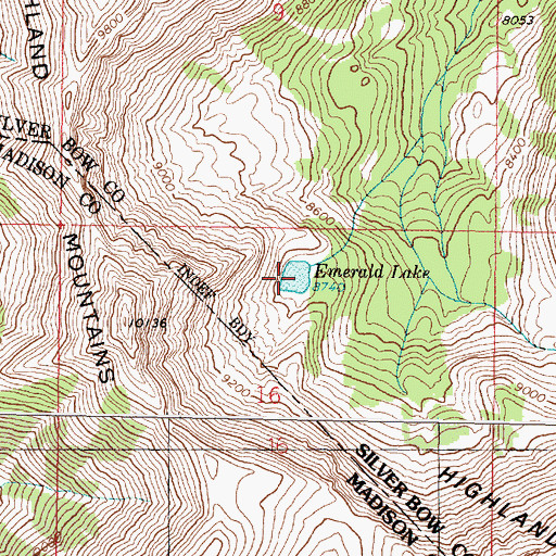 Topographic Map of Emerald Lake, MT